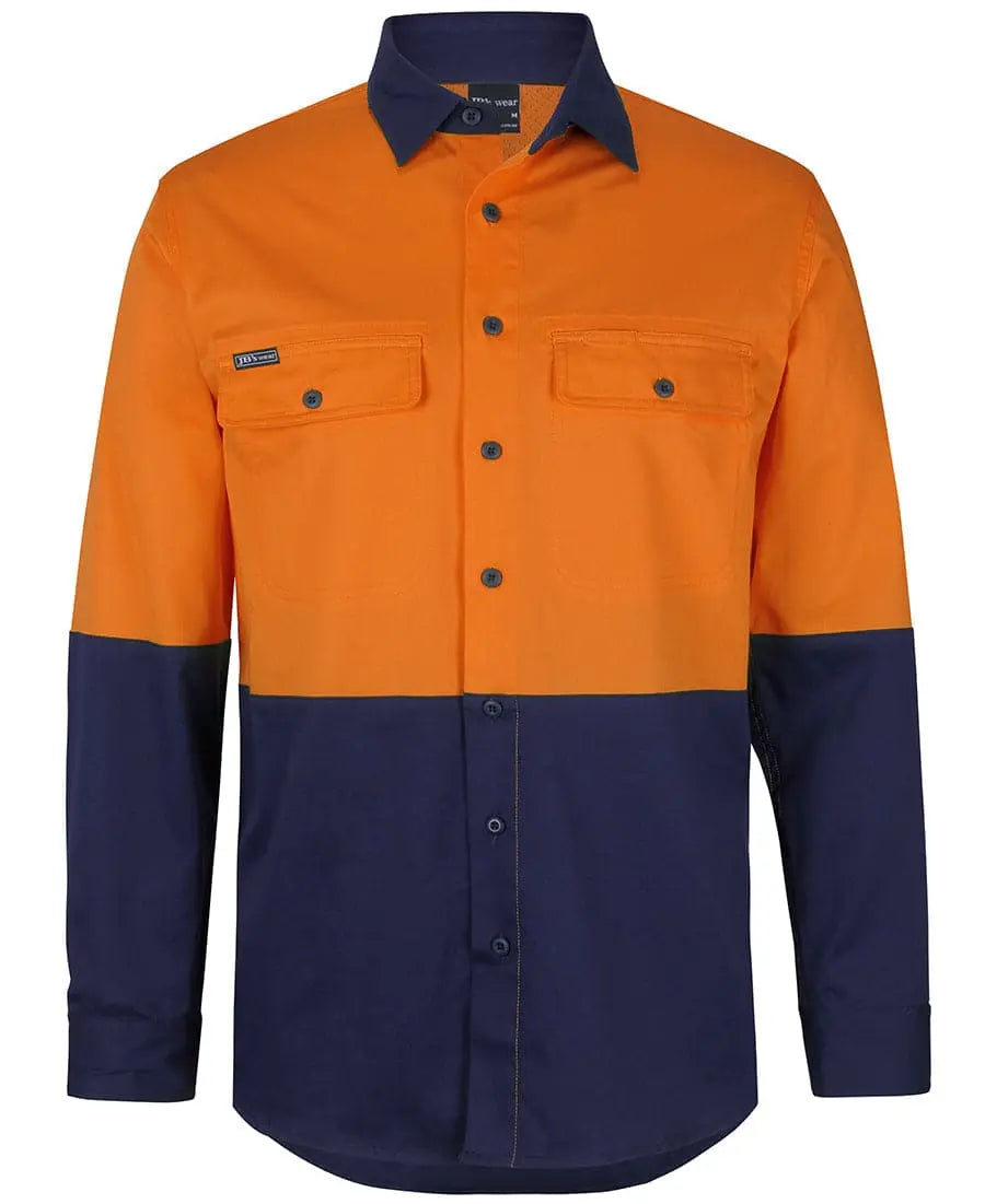 Hi Vis L/s Stretch Work Shirt 6HSWL Metro Workwear.